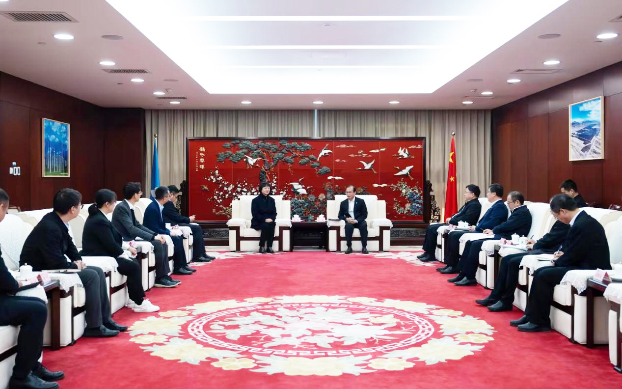 鉴黑担保网股份董事长高玲造访中国华电董事长江毅